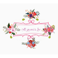 花朵花卉植物矢量边框