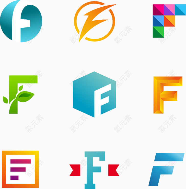 字母F创意图标