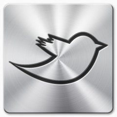 推特金属拉丝的图标