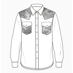 上衣线描