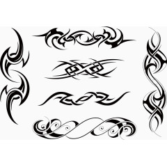 精美时尚花纹卷纹设计矢量素材