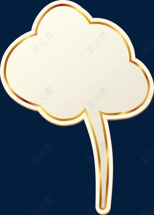 云朵星星金边语言框