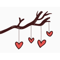 树枝爱心