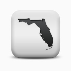 磨砂白广场图标文化状态佛罗里达州文化偶像