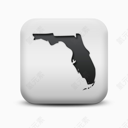 磨砂白广场图标文化状态佛罗里达州文化偶像