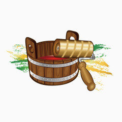 油漆桶矢量素材