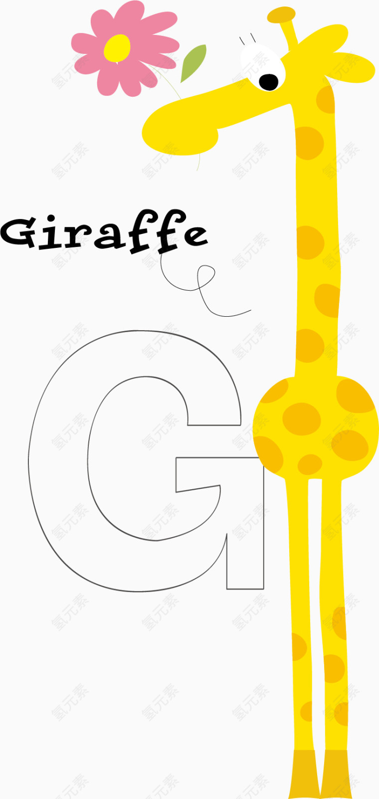 儿童英文单词启蒙插图字母G