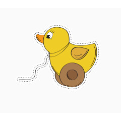 小鸭子玩具贴纸