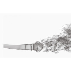 灰色透明轻烟烟雾烟云扭曲飘散的轻烟