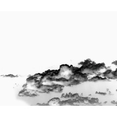 黑色乌云污染水墨效果免费素材