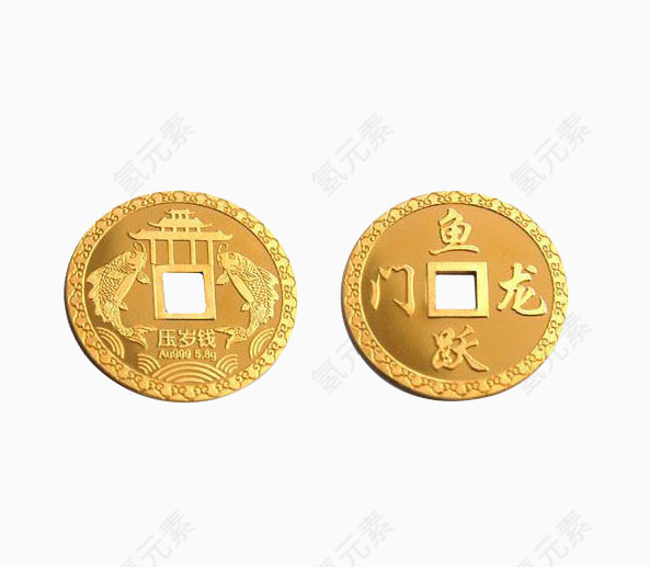 古代钱币形状金币