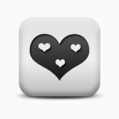 磨砂白广场图标文化心迷你的心文化偶像