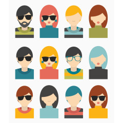 个性男女头像图标