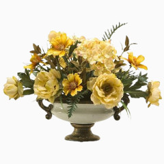 插花艺术黄色花朵装饰