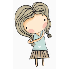 卡通小女孩