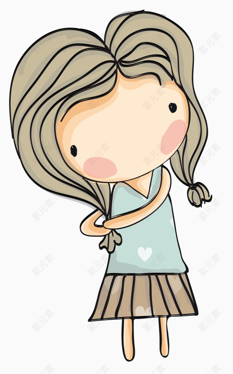 卡通小女孩