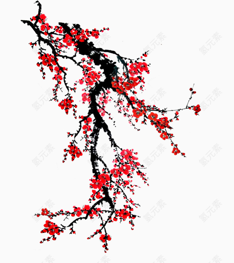 手绘梅花