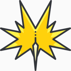 黄色的爆炸符号