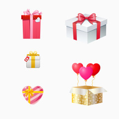 多款礼物盒子元素