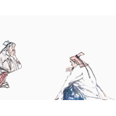 水墨画-孔子圣人