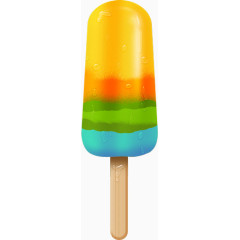 卡通手绘彩色冰棍