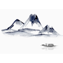 山墨画山水