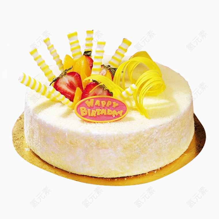 精美五彩水果生日蛋糕
