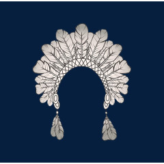 手绘印第安羽毛头饰