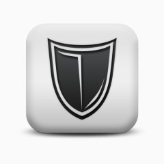 磨砂白广场图标符号形状盾符号形状图标