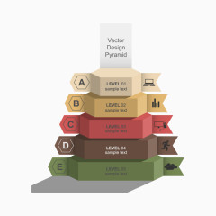 矢量立体多边形信息图