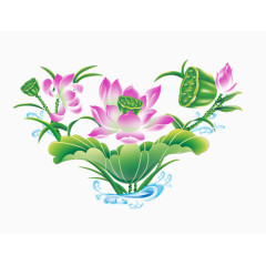 卡通莲花