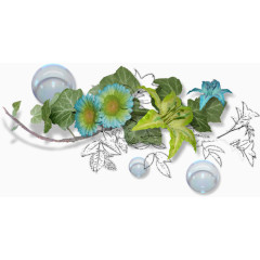 手绘装饰图片花草画