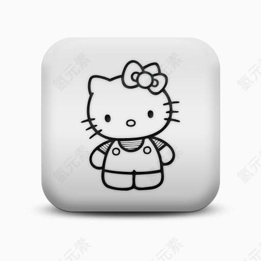 不光滑的白色的广场图标动物动物猫Animals-Icons