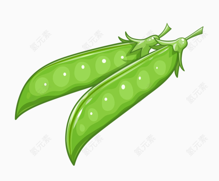 卡通豌豆矢量素材