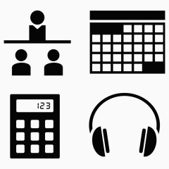 精致学校学生用品毕业图标