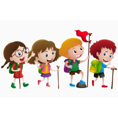 去春游的孩子们