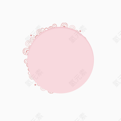 粉色花纹底框