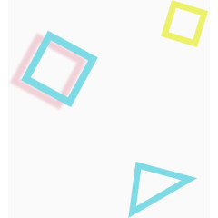 漂浮镂空正方形三角形