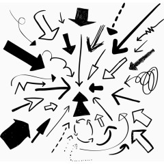 矢量手工绘制的箭头