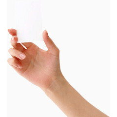 优雅拿卡片的手