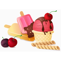 樱桃巧克力冰激凌