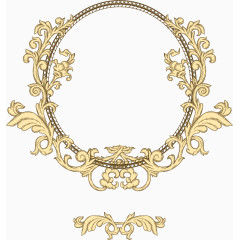 矢量欧式花纹边框素材