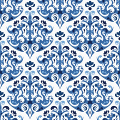 清代宫廷青花瓷花纹纹样背景