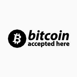 比特币接受在这里标志The-Bitcoin-Icons