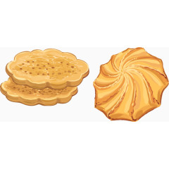 卡通美味饼干矢量素材