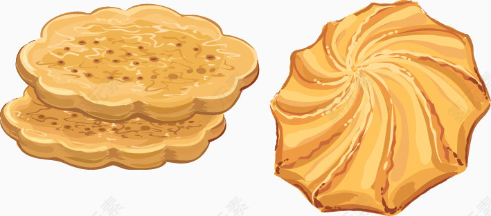 卡通美味饼干矢量素材
