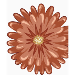 绘制菊花矢量装饰免抠素材