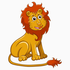 卡通手绘狮子