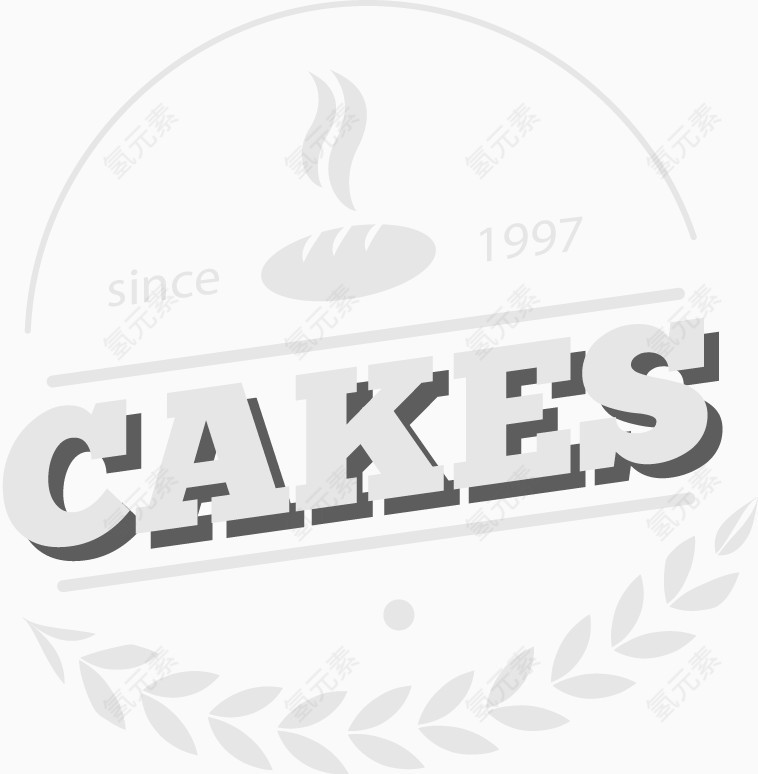 烘培食品标签矢量素材