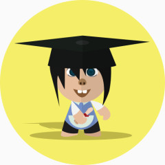 男孩卡通字符开朗孩子学校微笑男孩表达